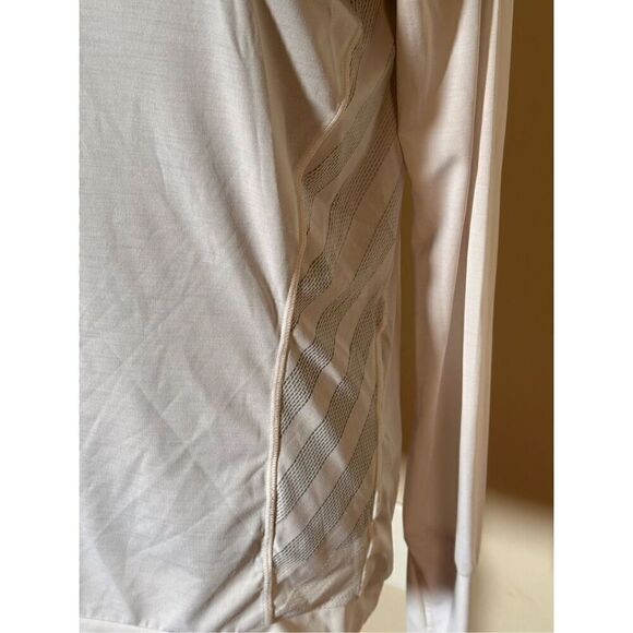 Athleta Kettlebella Back Mesh White Chevron Top Size Small - Picture 4 of 6